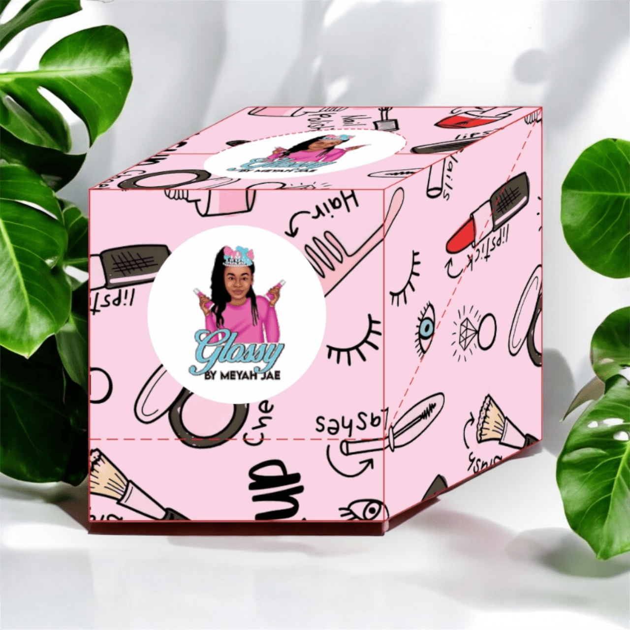 Glossy By Meyah Jae JUST PINK!”  16-Piece Display Box Luxury Vegan Lip Gloss My Store